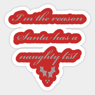 Naughty List Sticker